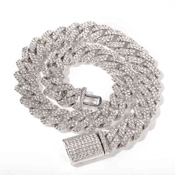 18mm iced out cuban link miami chains bling jewelry fashion hip hop men cz diamond choker necklac, Silver
18mm iced out cuban link miami chains bling jewelry fashion hip hop men cz diamond choker necklac, Silver
