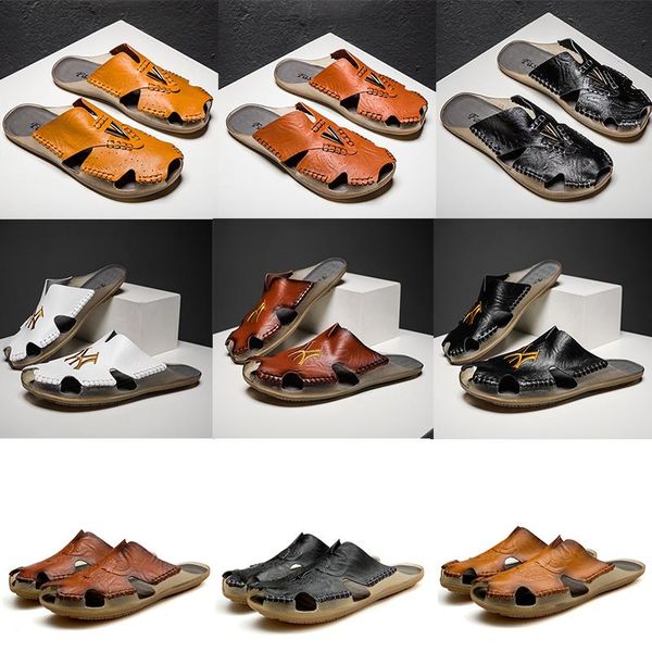 new sandals mullers slippers designer luxury brand men summer crocodile pattern mens mules loafers genuine leather flats sandals beach s, Black
new sandals mullers slippers designer luxury brand men summer crocodile pattern mens mules loafers genuine leather flats sandals beach s, Black
