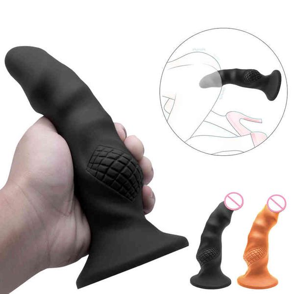 new quality comfortable couple supplies wholesale silicone big plug massager woman gay expansion stimulator, Silver
new quality comfortable couple supplies wholesale silicone big plug massager woman gay expansion stimulator, Silver