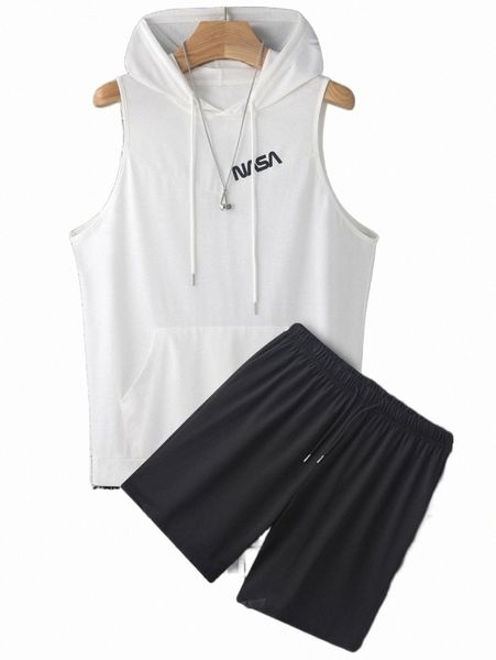 men letter graphic drawstring hooded tank & shorts z0gi#, Gray
men letter graphic drawstring hooded tank & shorts z0gi#, Gray