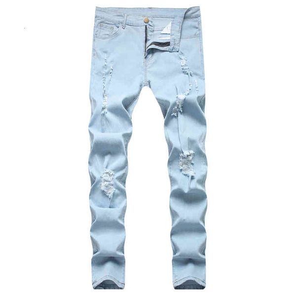 men's jeans jeans wear white and frayed, small feet slim, men's skinny fashion 2mr0, Blue
men's jeans jeans wear white and frayed, small feet slim, men's skinny fashion 2mr0, Blue