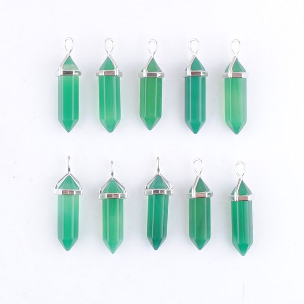 wholesale green agate natural stone pendant hexagonal bullet reiki chakra beads gemstone women man jewelry dn4421, Silver
wholesale green agate natural stone pendant hexagonal bullet reiki chakra beads gemstone women man jewelry dn4421, Silver
