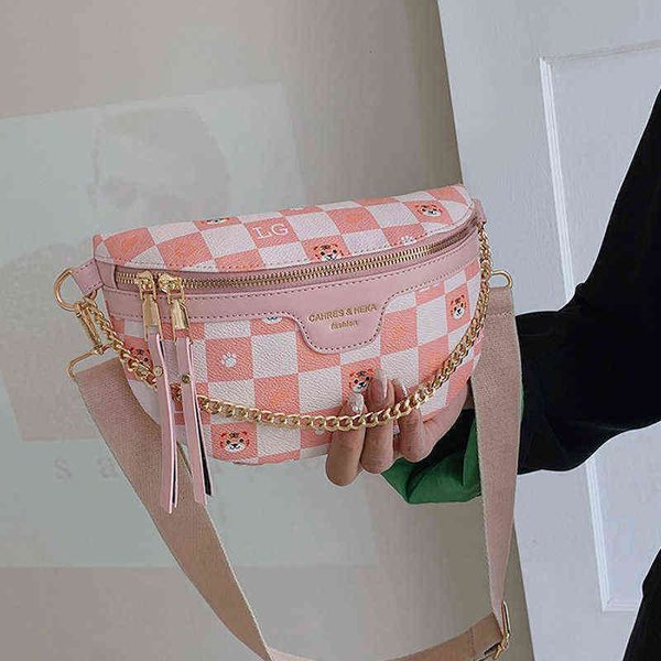 brand chain women's fanny pack grid leather waist bag shoulder crossbody chest bags luxury designer handbags female belt purses 220609
brand chain women's fanny pack grid leather waist bag shoulder crossbody chest bags luxury designer handbags female belt purses 220609