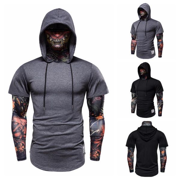 men's t-shirts summer elastic fitness fake two-piece flower arm ice silk ninja suit hooded long-sleeved t-shirt face mask cycling jerse, White;black
men's t-shirts summer elastic fitness fake two-piece flower arm ice silk ninja suit hooded long-sleeved t-shirt face mask cycling jerse, White;black