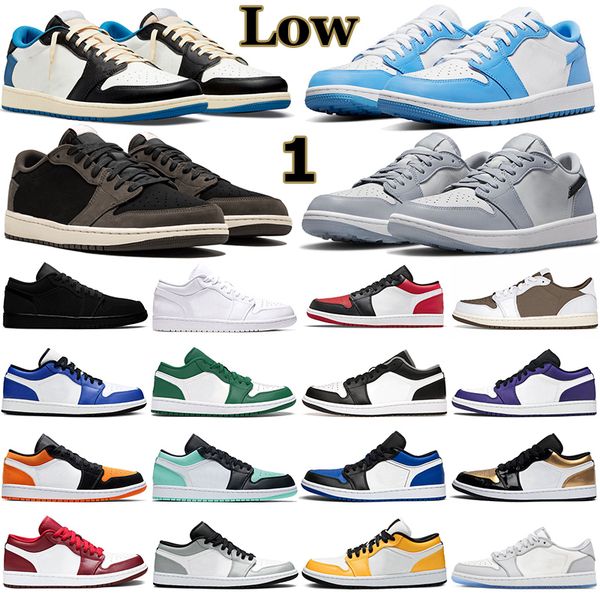 1 low basketball shoes for men women 1s white camo reverse dark mocha fragment unc wolf grey black bred toe panda mens trainers sports sneak