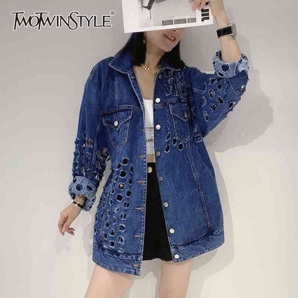casual chic jacket for women lapel long sleeve sashes hollow out solid denim jackets female fashion clothing 210423, Black;brown
casual chic jacket for women lapel long sleeve sashes hollow out solid denim jackets female fashion clothing 210423, Black;brown