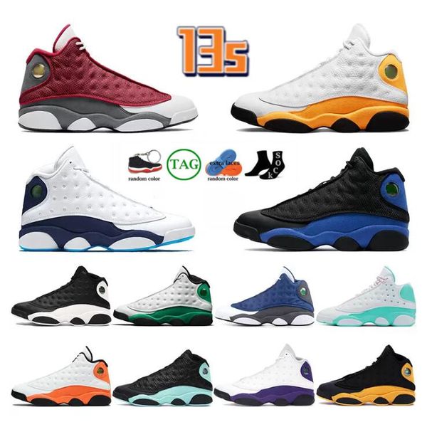 Image of 13 jumpman 13s basketball shoes men women university brave blue navy red flint court purple obsidian del sol Lakers mens trainers outdoor sports sneakers size 40-47