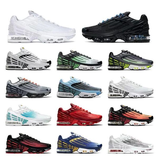 Image of Tn 3 Plus Women Mens Running Shoes Tnplus Tns Laser Blue Rainbow Neon Black Iridescent Obsidian White Silver Tuned III tn3 Wolf Grey airs Sports Trainers Sneakers