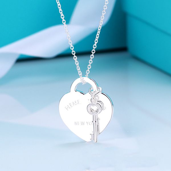 tiffjia necklaces luxury chain pendants bijoux designer love key necklace female t english tag rose gold clavicle chain original packaging, Silver
tiffjia necklaces luxury chain pendants bijoux designer love key necklace female t english tag rose gold clavicle chain original packaging, Silver