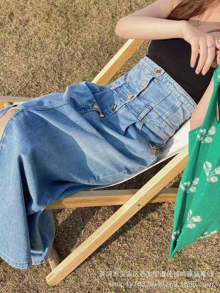 skirts ek family button super high waist slit denim skirt can be turned over to show thin casual long cut9, Black
skirts ek family button super high waist slit denim skirt can be turned over to show thin casual long cut9, Black
