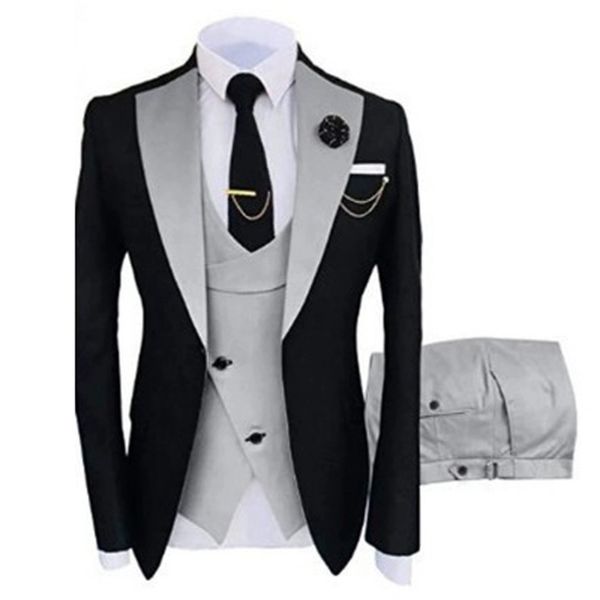 new popular black 3 piece suit men wedding tuxedos grey lapel slim fit groom tuxedos men dinner prom blazer(jacket+pants+tie+vest) 773, Black;gray
new popular black 3 piece suit men wedding tuxedos grey lapel slim fit groom tuxedos men dinner prom blazer(jacket+pants+tie+vest) 773, Black;gray