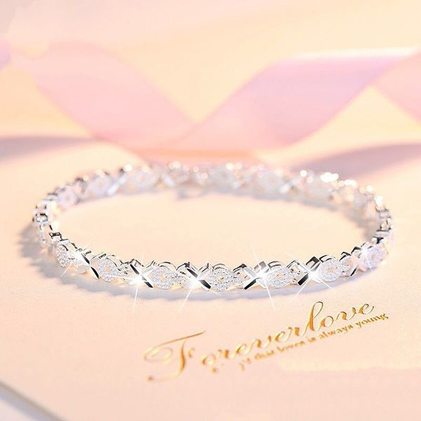 fashion xo clover dohphin design charmed link chain bracelet by 925 sterling silver with zircon stones for women, Golden;silver
fashion xo clover dohphin design charmed link chain bracelet by 925 sterling silver with zircon stones for women, Golden;silver