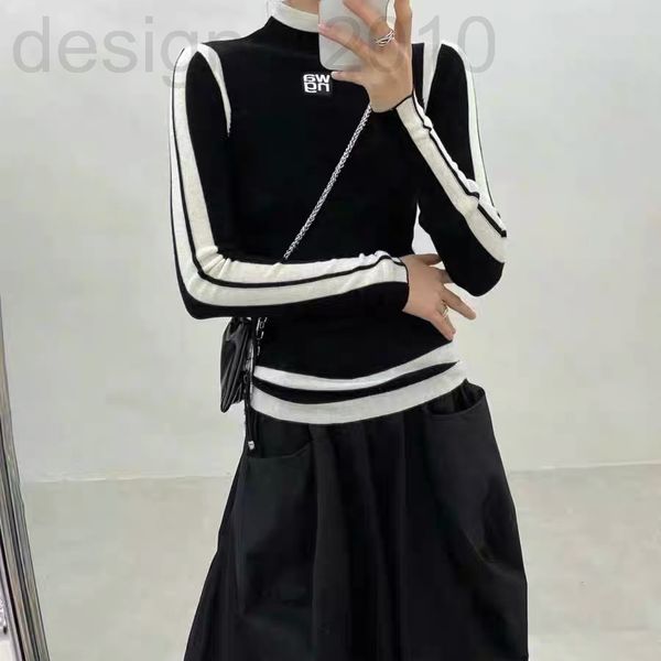women's t-shirt designer aw king 2022 spring and autumn new color blocking slim fit wool knitted thin half high neck long sleeve bottom, White
women's t-shirt designer aw king 2022 spring and autumn new color blocking slim fit wool knitted thin half high neck long sleeve bottom, White