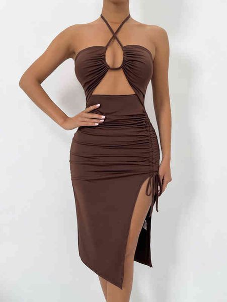 casual dresses 2022 side slit hip wrap skirt backless fold lace up cross dress women mkb0, Black;gray
casual dresses 2022 side slit hip wrap skirt backless fold lace up cross dress women mkb0, Black;gray