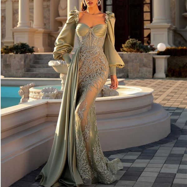 arabic green prom dresses illusion appliques beads long sleeves evening gowns with long train fashion formal glitter party dress, Black
arabic green prom dresses illusion appliques beads long sleeves evening gowns with long train fashion formal glitter party dress, Black