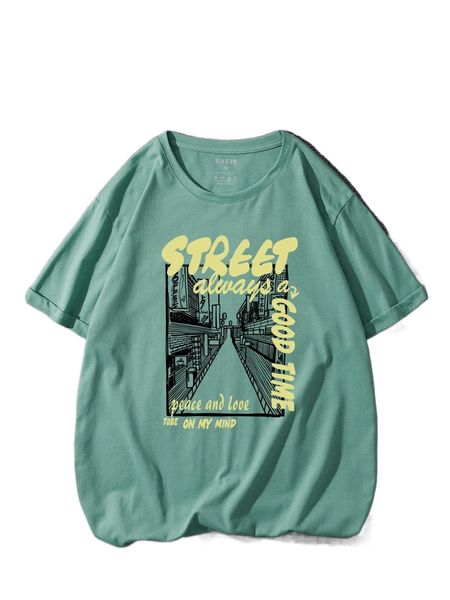 men letter graphic tee 97dl#, White;black
men letter graphic tee 97dl#, White;black