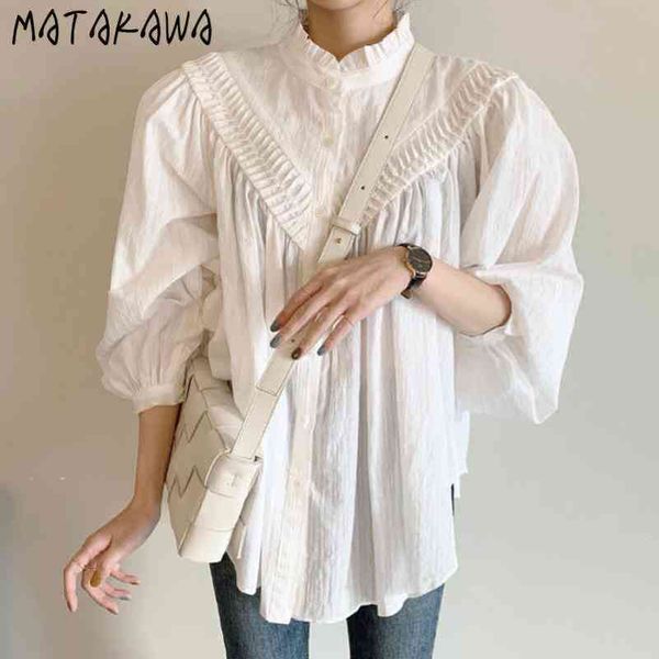 loose lantern sleeve women shirts korean fashion fungus blusas pleated embroidered blouses single breasted 210506, White
loose lantern sleeve women shirts korean fashion fungus blusas pleated embroidered blouses single breasted 210506, White