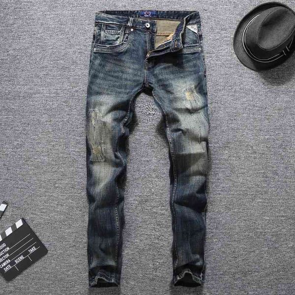 men's jeans fashionable men's blue black nostalgic washed holes slim fit small straight pants men 2wck
men's jeans fashionable men's blue black nostalgic washed holes slim fit small straight pants men 2wck