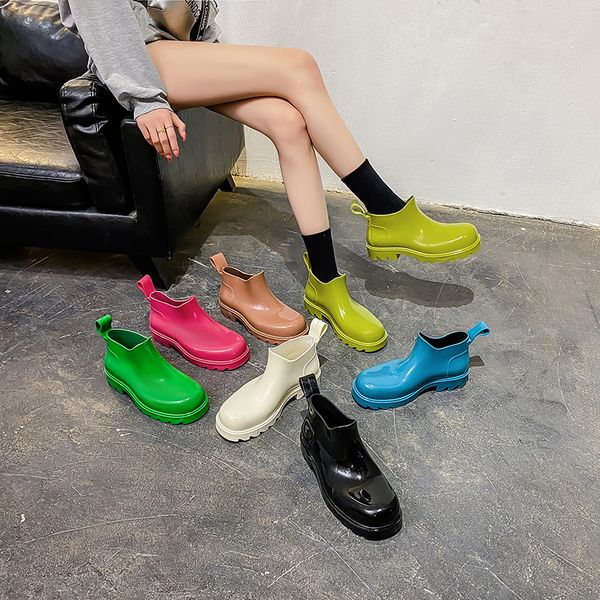 2022 real leather pvc cake thick shoe ankle boot half booties round toes knee rainboots catwalk platform shoes party wedding martin boots fr, Black
2022 real leather pvc cake thick shoe ankle boot half booties round toes knee rainboots catwalk platform shoes party wedding martin boots fr, Black