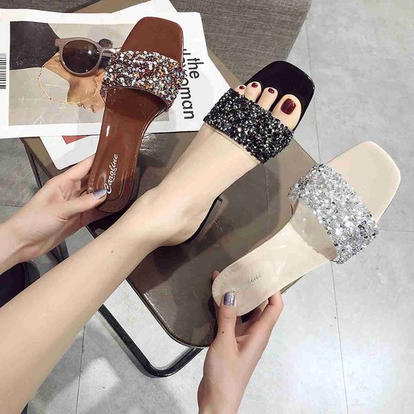 classic luxury paris women's sandals high heels 2022 summer wear sequins fashion all-match thick heel slippers zapatillas mujer designe, Black
classic luxury paris women's sandals high heels 2022 summer wear sequins fashion all-match thick heel slippers zapatillas mujer designe, Black