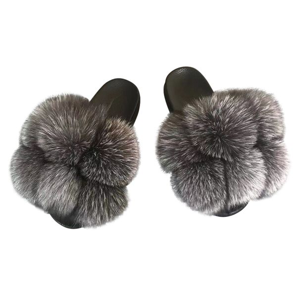 fox fur slipper pom pom fur slippers for women fluffy real fox fur slides furry raccoon sandals ladies cute ball flip fl, Black
fox fur slipper pom pom fur slippers for women fluffy real fox fur slides furry raccoon sandals ladies cute ball flip fl, Black