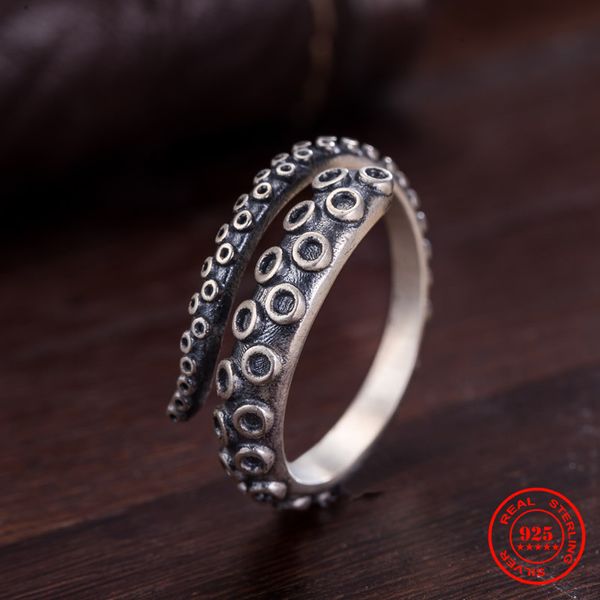 925 sterling silver rings gothic deep sea squid ocs ring fashion jewelry opening adjustable size jewelry, Golden;silver
925 sterling silver rings gothic deep sea squid ocs ring fashion jewelry opening adjustable size jewelry, Golden;silver