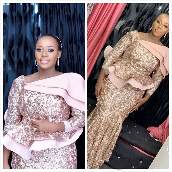 aso ebi 2022 arabic sparkly mermaid gold evening dresses long sleeves sequined lace prom dresses formal party bridesmaid pageant gowns, Black
aso ebi 2022 arabic sparkly mermaid gold evening dresses long sleeves sequined lace prom dresses formal party bridesmaid pageant gowns, Black