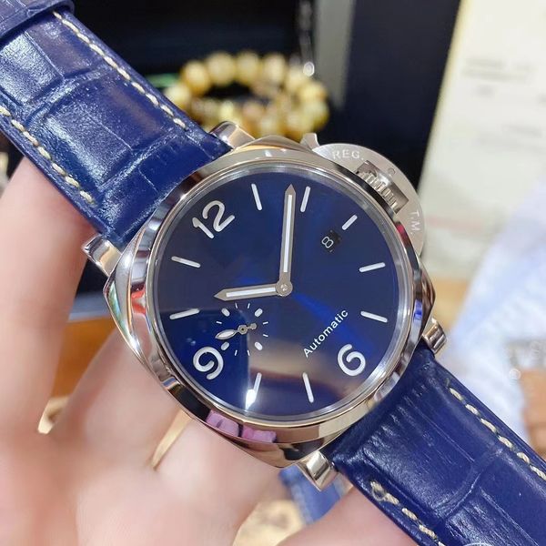 men's watches stainless steel automatic machinery pam01313 blue sport watch, Slivery;brown
men's watches stainless steel automatic machinery pam01313 blue sport watch, Slivery;brown