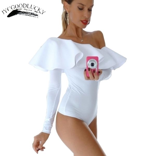 autumn long sleeve bodysuit body female white off shoulder elegant ruffles bodysuit for women overalls catsuit body femme y200401, Black;white
autumn long sleeve bodysuit body female white off shoulder elegant ruffles bodysuit for women overalls catsuit body femme y200401, Black;white