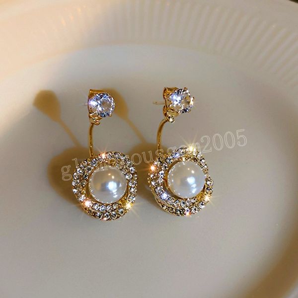 french small elegant super glitter rhinestone pearl earrings for women korean fashion dangle earring daily birthday party jewelry gifts, Silver
french small elegant super glitter rhinestone pearl earrings for women korean fashion dangle earring daily birthday party jewelry gifts, Silver