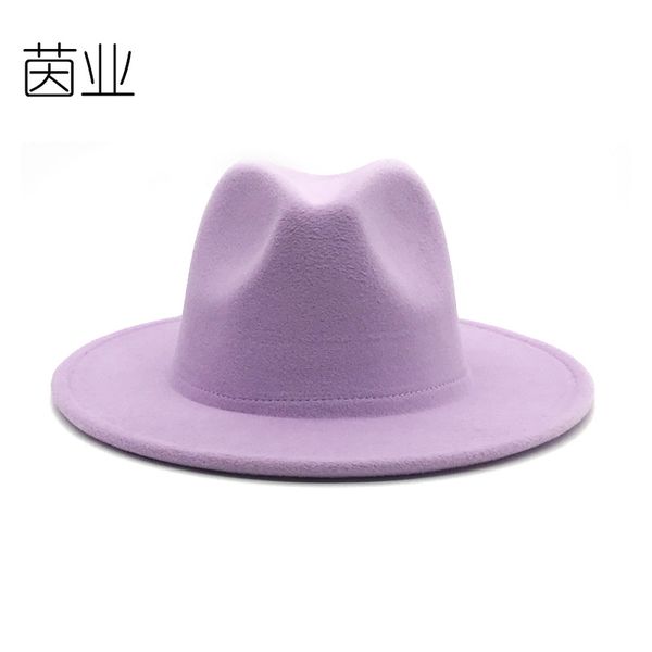light board 420g fabric wide brim woolen hat womens fedora hat fashionable all-match british style felt cap wool-like hat, Blue;gray
light board 420g fabric wide brim woolen hat womens fedora hat fashionable all-match british style felt cap wool-like hat, Blue;gray