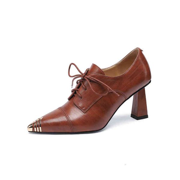 dress shoes spring and autumn women's shoes pointed thick high heels metal anti kick head lace up nest deep mouth single women's p, Black
dress shoes spring and autumn women's shoes pointed thick high heels metal anti kick head lace up nest deep mouth single women's p, Black