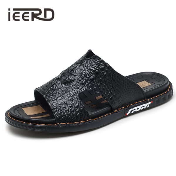 genuine leather men sippers crocodile grain slip on slipper man summer shoes for men slides casual, Black
genuine leather men sippers crocodile grain slip on slipper man summer shoes for men slides casual, Black