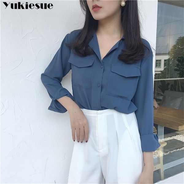 summer long sleeve white women s shirt blouse for women blusas womens and blouses chiffon shirts ladie s 210412
summer long sleeve white women s shirt blouse for women blusas womens and blouses chiffon shirts ladie s 210412