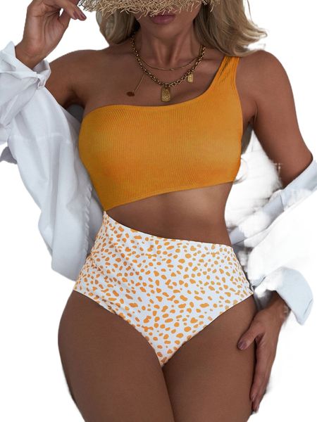 color block cut-out one shoulder one piece swimsuit 86ij#, White;black
color block cut-out one shoulder one piece swimsuit 86ij#, White;black