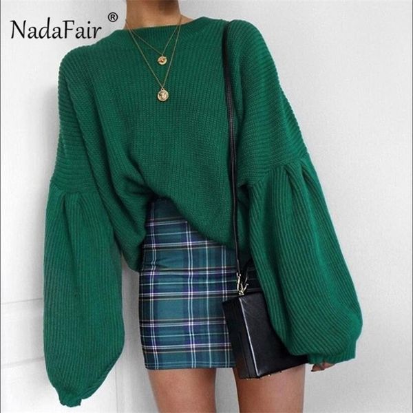 nadafair korean knitted jumpers women long lantern sleeve loose casual winter sweater pullovers pull femme hiver y200722, White;black
nadafair korean knitted jumpers women long lantern sleeve loose casual winter sweater pullovers pull femme hiver y200722, White;black