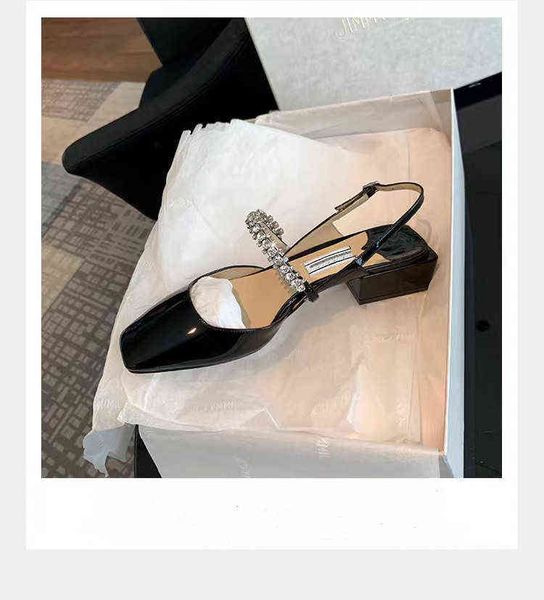 2022 summer new style square head rhinestone one line belt mary jane shoes women's wrap sandals thick heel french fairy shoes, Black
2022 summer new style square head rhinestone one line belt mary jane shoes women's wrap sandals thick heel french fairy shoes, Black