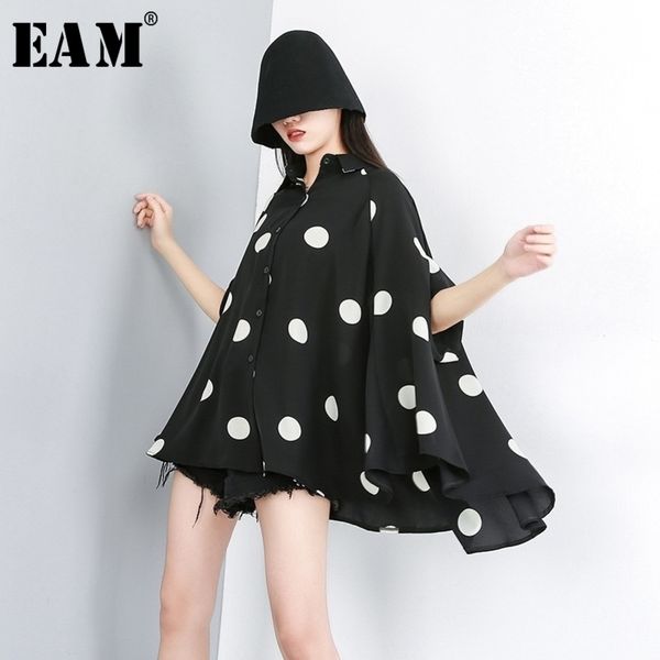 eam spring summer lapel half sleeve black dot printed loose temperament big size shirt women blouse fashion jw576 y200622, White
eam spring summer lapel half sleeve black dot printed loose temperament big size shirt women blouse fashion jw576 y200622, White