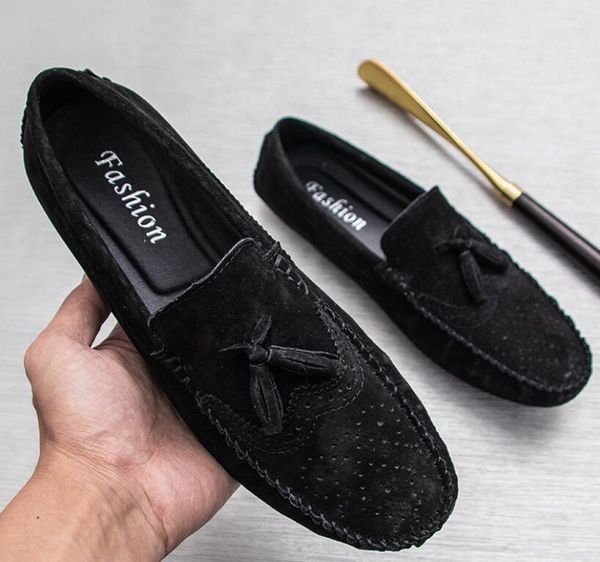 men's genuine leather shoes brand designer suede loafer casual drive shoes for men super large shoe size: eu39-44, Black
men's genuine leather shoes brand designer suede loafer casual drive shoes for men super large shoe size: eu39-44, Black