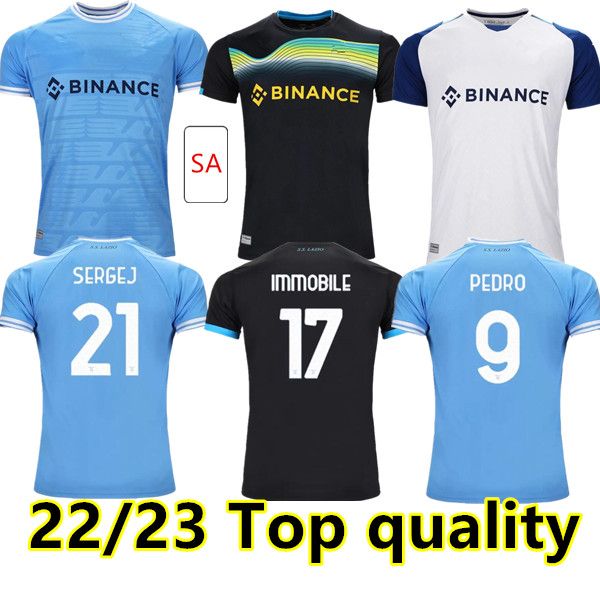 22 23 lazio soccer jerseys sergej 2022 2023 laz anniversary football shirt pedro luis alberto immobile men kids kits maglia da calcio, Black;yellow
22 23 lazio soccer jerseys sergej 2022 2023 laz anniversary football shirt pedro luis alberto immobile men kids kits maglia da calcio, Black;yellow