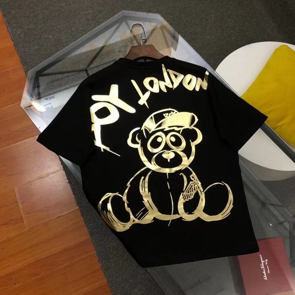 boy 2022ss spring / summer new product golden letter bear print loose t-shirt, White;black
boy 2022ss spring / summer new product golden letter bear print loose t-shirt, White;black