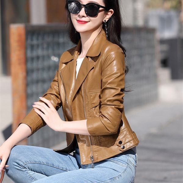 women's leather & faux coat female 2022 spring and autumn fashion korean version slim fit small short motorcycle leather jacket cpc5, Black
women's leather & faux coat female 2022 spring and autumn fashion korean version slim fit small short motorcycle leather jacket cpc5, Black