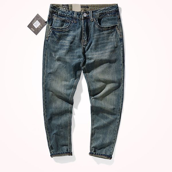 autumn and winter american retro denim straight jeans men's fashion heavyweight washed old tapered casual pencil pants, Black
autumn and winter american retro denim straight jeans men's fashion heavyweight washed old tapered casual pencil pants, Black