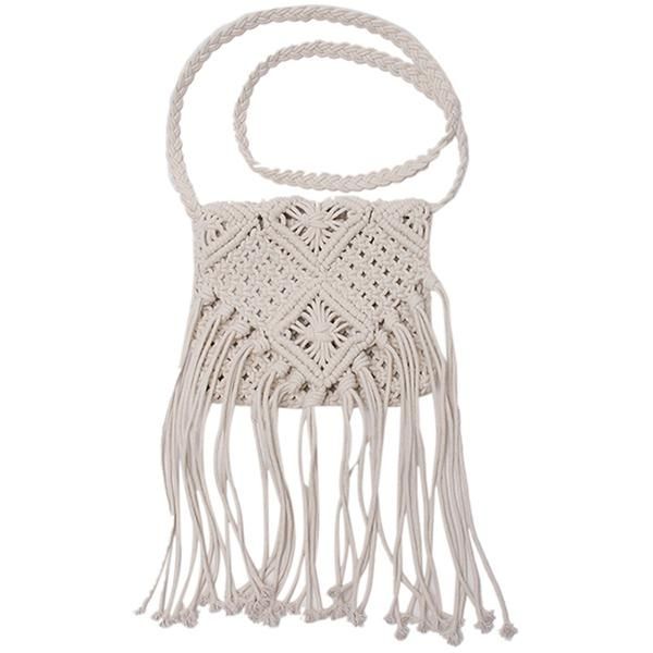evening bags fashion white handmade cotton rope hollow out woven bag tassel women's handbag straw shoulder ladies
evening bags fashion white handmade cotton rope hollow out woven bag tassel women's handbag straw shoulder ladies