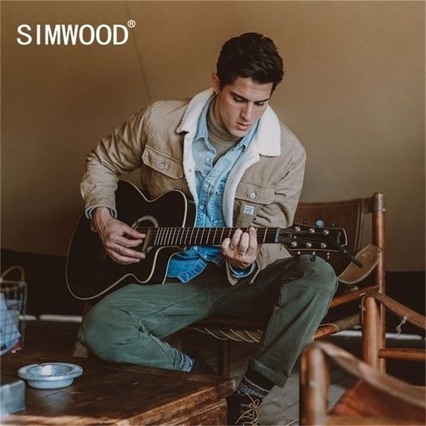 2020 autumn winter new coats men shearling-lined cotton-blend corduroy trucker 100 cotton warm jackets plus size parkas lj201216, Black
2020 autumn winter new coats men shearling-lined cotton-blend corduroy trucker 100 cotton warm jackets plus size parkas lj201216, Black