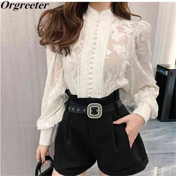 temperament craft burning fower flocking lady shirts spring fall lantern sleeve stand collar lace trim bottoming blouse 210602, White
temperament craft burning fower flocking lady shirts spring fall lantern sleeve stand collar lace trim bottoming blouse 210602, White