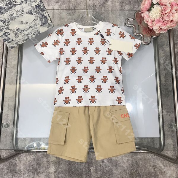 22 summer kids tracksuit set bear print t shirt cotton shorts boys girls 2 piece suit short sleeve t-shirt sets logo f..di brand child tees, White
22 summer kids tracksuit set bear print t shirt cotton shorts boys girls 2 piece suit short sleeve t-shirt sets logo f..di brand child tees, White