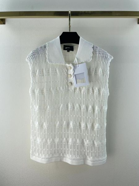 2022 summer autumn milan runway sweaters lapel neck sleeveless women's sweater high end jacquard pullover designer t-shirts 0507-19, White;black
2022 summer autumn milan runway sweaters lapel neck sleeveless women's sweater high end jacquard pullover designer t-shirts 0507-19, White;black