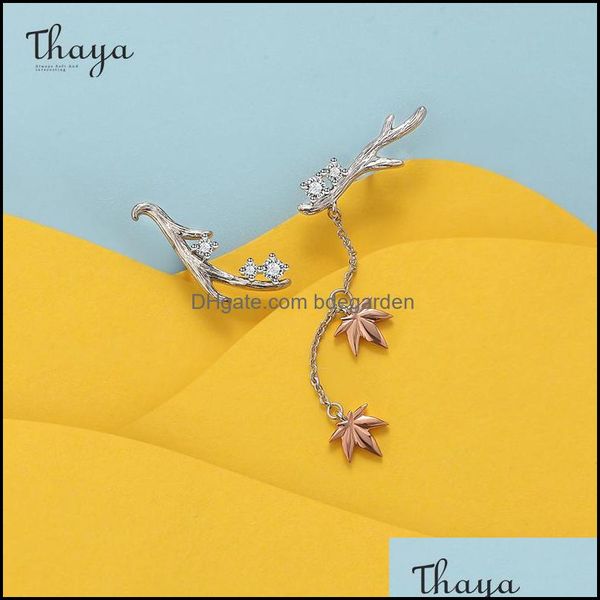 stud earrings jewelry thaya design sier color branches maple leaf rose gold fashion for women elegant fine gift 220211 drop delivery 2021 hl, Golden;silver
stud earrings jewelry thaya design sier color branches maple leaf rose gold fashion for women elegant fine gift 220211 drop delivery 2021 hl, Golden;silver