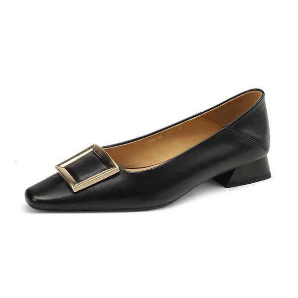 dress shoes autumn and winter women's shoes square head thick heels low square buckle four seasons plain upper shallow gble, Black
dress shoes autumn and winter women's shoes square head thick heels low square buckle four seasons plain upper shallow gble, Black